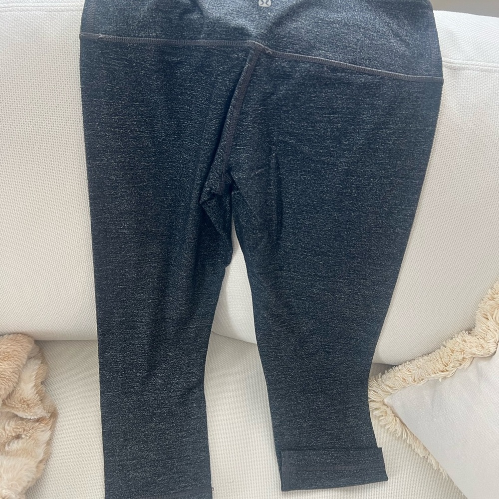 Lululemon Athletic grey Black Leggings for Versatile Comfort